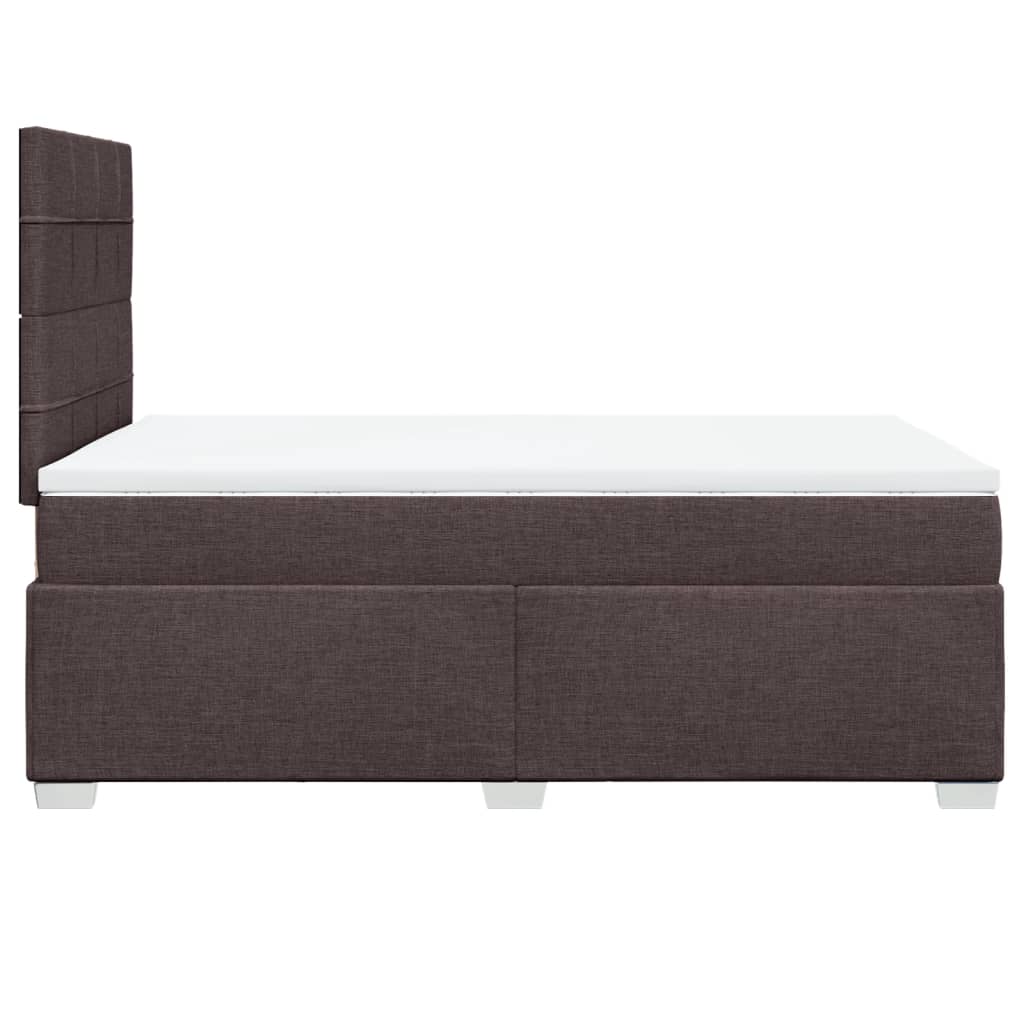 vidaXL Giroletto a Molle con Materasso Marrone Scuro 120x200cm Tessuto