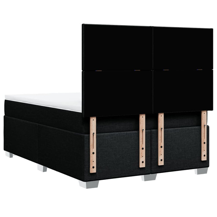 Giroletto a Molle con Materasso Nero 160x200 cm in Tessuto 3290534