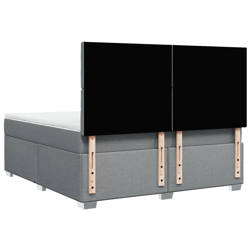 Giroletto a Molle con Materasso Grigio Chiaro180x200 cm Tessuto 3290581