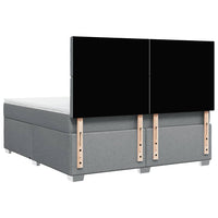 Giroletto a Molle con Materasso Grigio Chiaro180x200 cm Tessuto 3290581