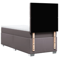 Giroletto a Molle con Materasso Grgio 80x200 cm in Similpelle 3290698