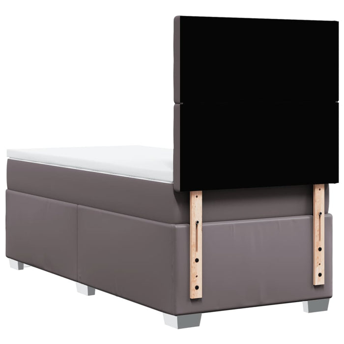 Giroletto a Molle con Materasso Grgio 80x200 cm in Similpelle 3290698