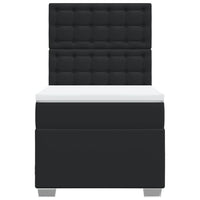 Giroletto a Molle con Materasso Nero 100x200 cm in Similpelle 3290708