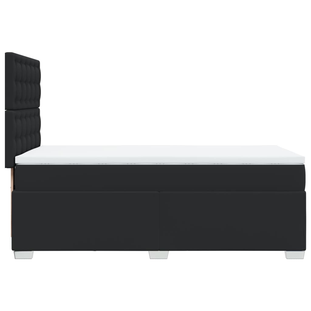 Giroletto a Molle con Materasso Nero 100x200 cm in Similpelle 3290708