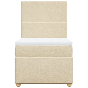 Giroletto a Molle con Materasso Crema 80x200 cm inTessuto 3291105