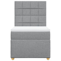 Giroletto a Molle con Materasso Grigio Chiaro 80x200 cm Tessuto 3291107