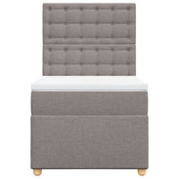 Giroletto a Molle con Materasso Tortora 90x190 cm in Tessuto 3291153