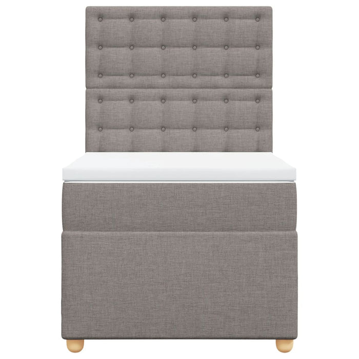 Giroletto a Molle con Materasso Tortora 90x190 cm in Tessuto 3291153