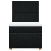 Giroletto a Molle con Materasso Nero 90x200 cm in Tessuto 3291158