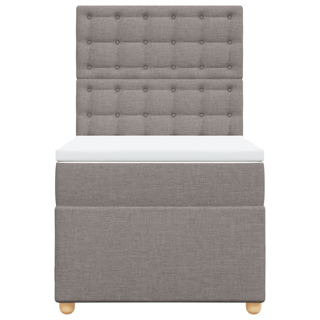 Giroletto a Molle con Materasso Tortora 90x200 cm inTessuto