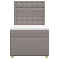 Giroletto a Molle con Materasso Tortora 90x200 cm inTessuto