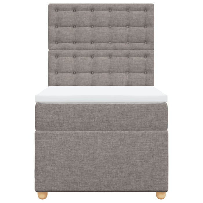 Giroletto a Molle con Materasso Tortora 90x200 cm inTessuto