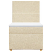 Giroletto a Molle con Materasso Crema 100x200 cm in Tessuto 3291189