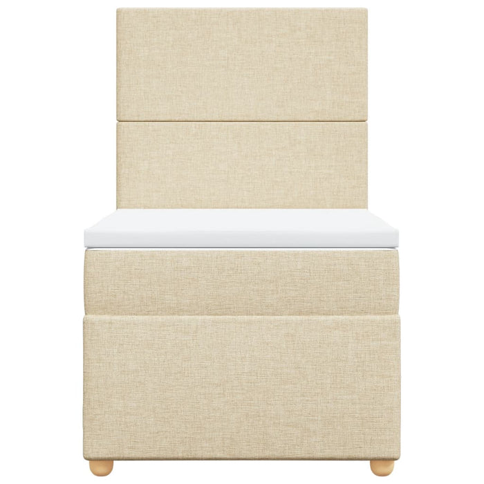 Giroletto a Molle con Materasso Crema 100x200 cm in Tessuto 3291189