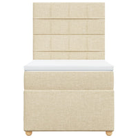 Giroletto a Molle con Materasso Crema 100x200 cm in Tessuto