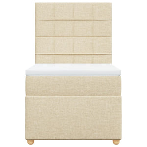 Giroletto a Molle con Materasso Crema 100x200 cm in Tessuto