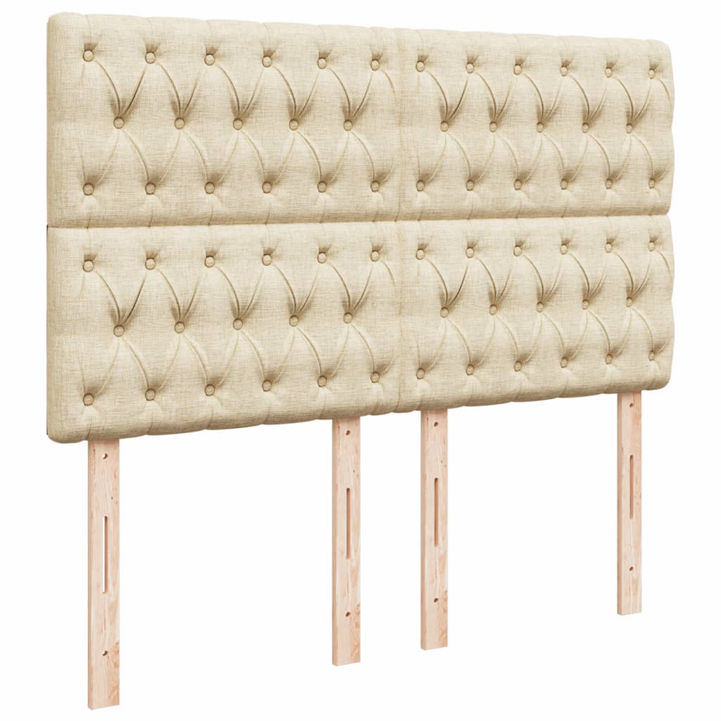 Giroletto a Molle con Materasso Crema 140x19 cm in Tessuto 3291287