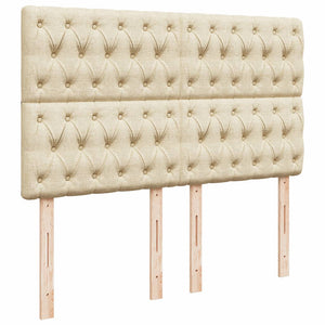 Giroletto a Molle con Materasso Crema 140x19 cm in Tessuto 3291287