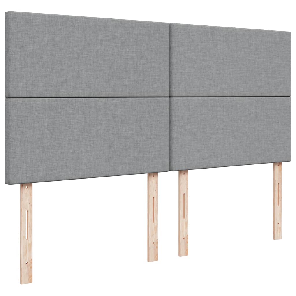 Giroletto a Molle con Materasso Grigio Chiaro 200x200cm Tessuto 3291380