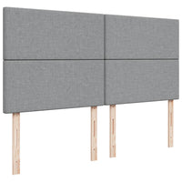 Giroletto a Molle con Materasso Grigio Chiaro 200x200cm Tessuto 3291380