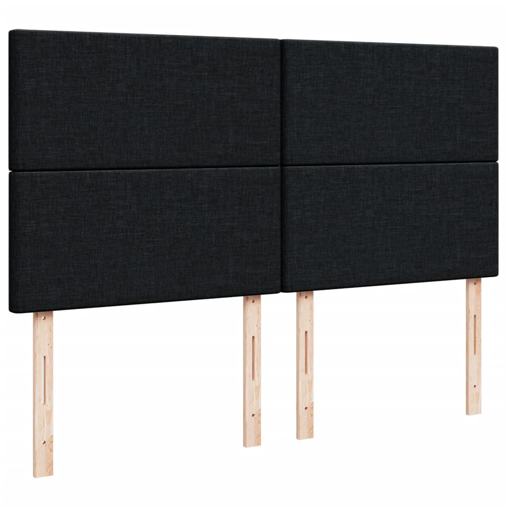 Giroletto a Molle con Materasso Nero 200x200 cm in Tessuto 3291382