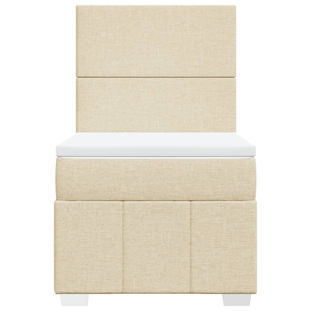 Giroletto a Molle con Materasso Crema 80x200 cm inTessuto 3291493