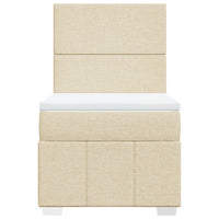 Giroletto a Molle con Materasso Crema 80x200 cm inTessuto 3291493