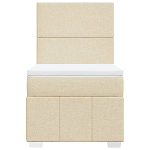 Giroletto a Molle con Materasso Crema 80x200 cm inTessuto 3291493