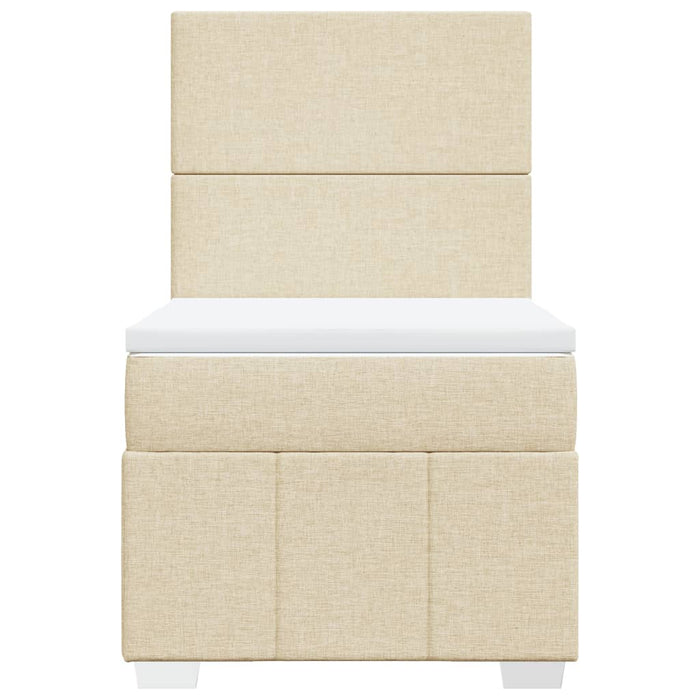 Giroletto a Molle con Materasso Crema 80x200 cm inTessuto 3291493