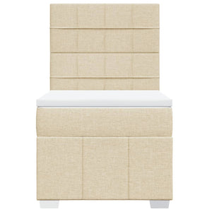 Giroletto a Molle con Materasso Crema 80x200 cm inTessuto 3291500