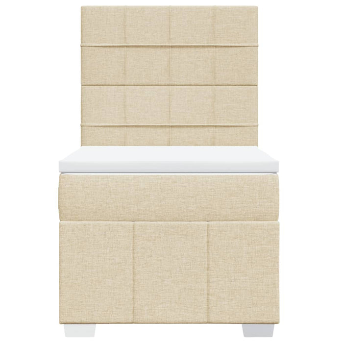 Giroletto a Molle con Materasso Crema 80x200 cm inTessuto 3291500