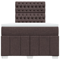 Giroletto a Molle con Materasso Marrone Scuro 120x200cm Tessuto 3291645