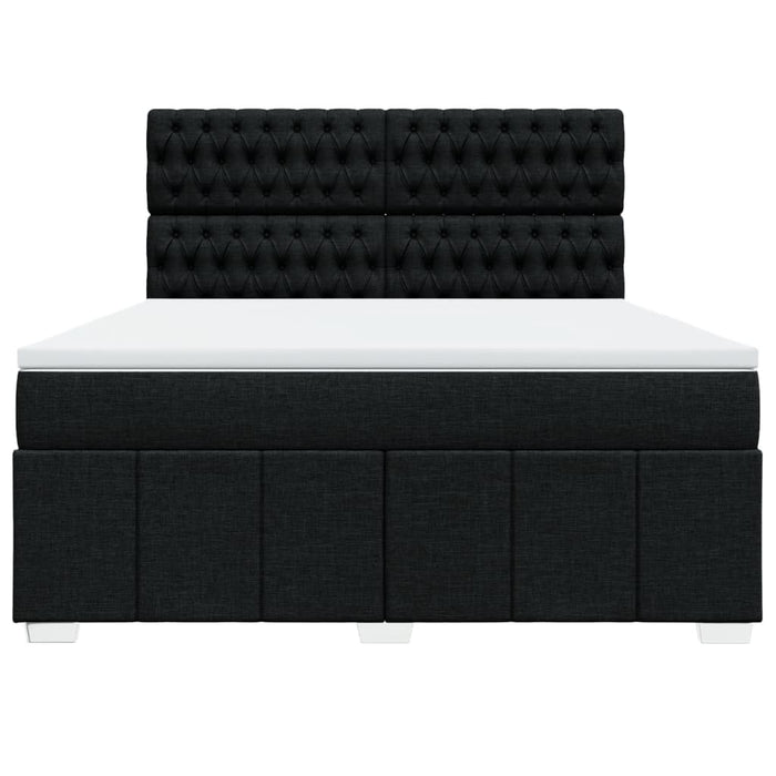 Giroletto a Molle con Materasso Nero 180x200 cm in Tessuto 3291756