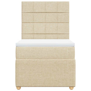 Giroletto a Molle con Materasso Crema 80x200 cm inTessuto 3291888