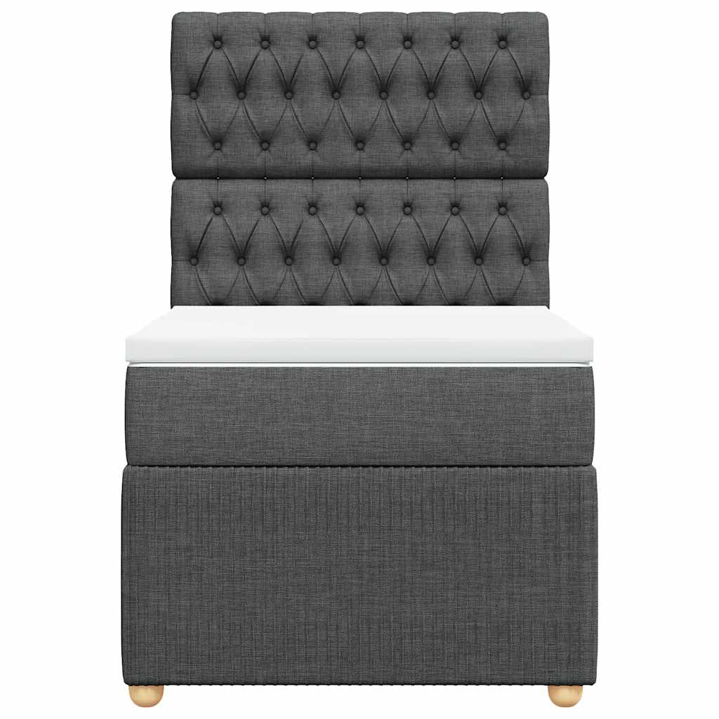 Giroletto a Molle con Materasso Grigio Scuro 80x200 cm Tessuto 3291891