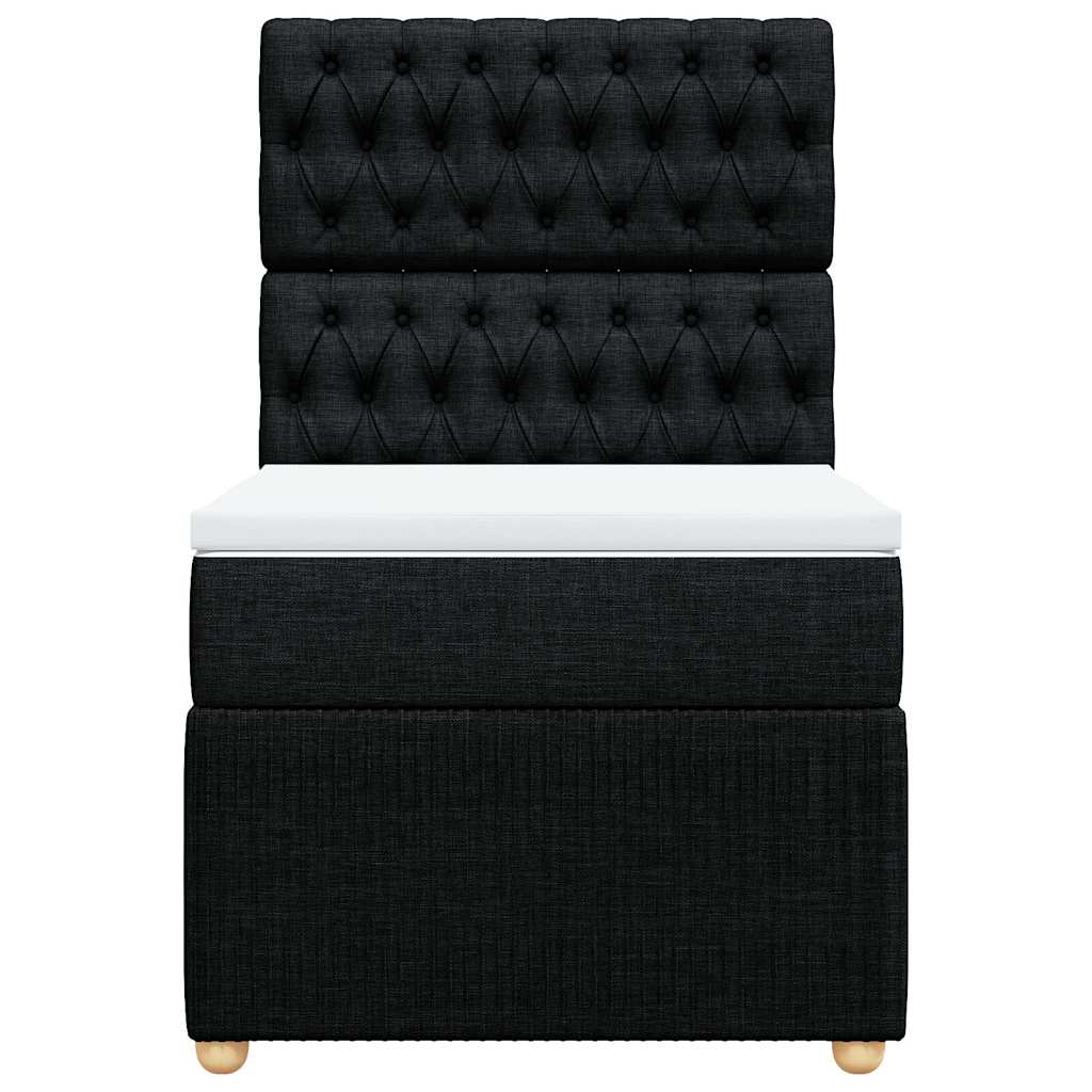 Giroletto a Molle con Materasso Nero 90x190 cm in Tessuto 3291920