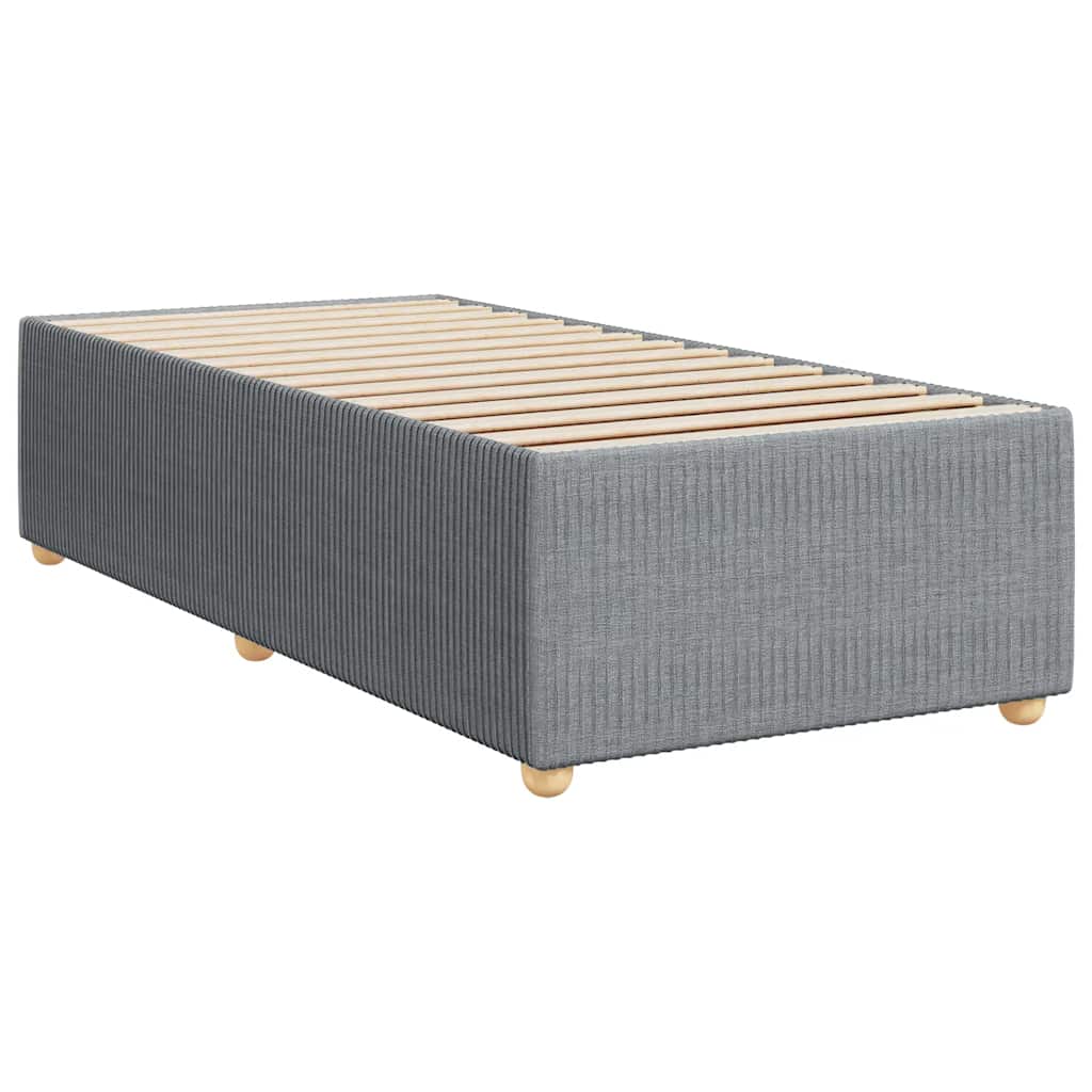 vidaXL Giroletto a Molle con Materasso Grigio Chiaro 90x190 cm Tessuto