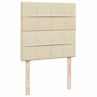 vidaXL Giroletto a Molle con Materasso Crema 100x200 cm in Tessuto