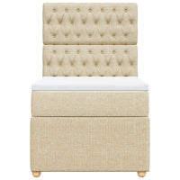 Giroletto a Molle con Materasso Crema 100x200 cm in Tessuto 3291979