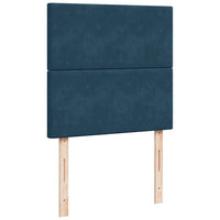 Giroletto a Molle con Materasso Blu Scuro 80x200 cm in Velluto