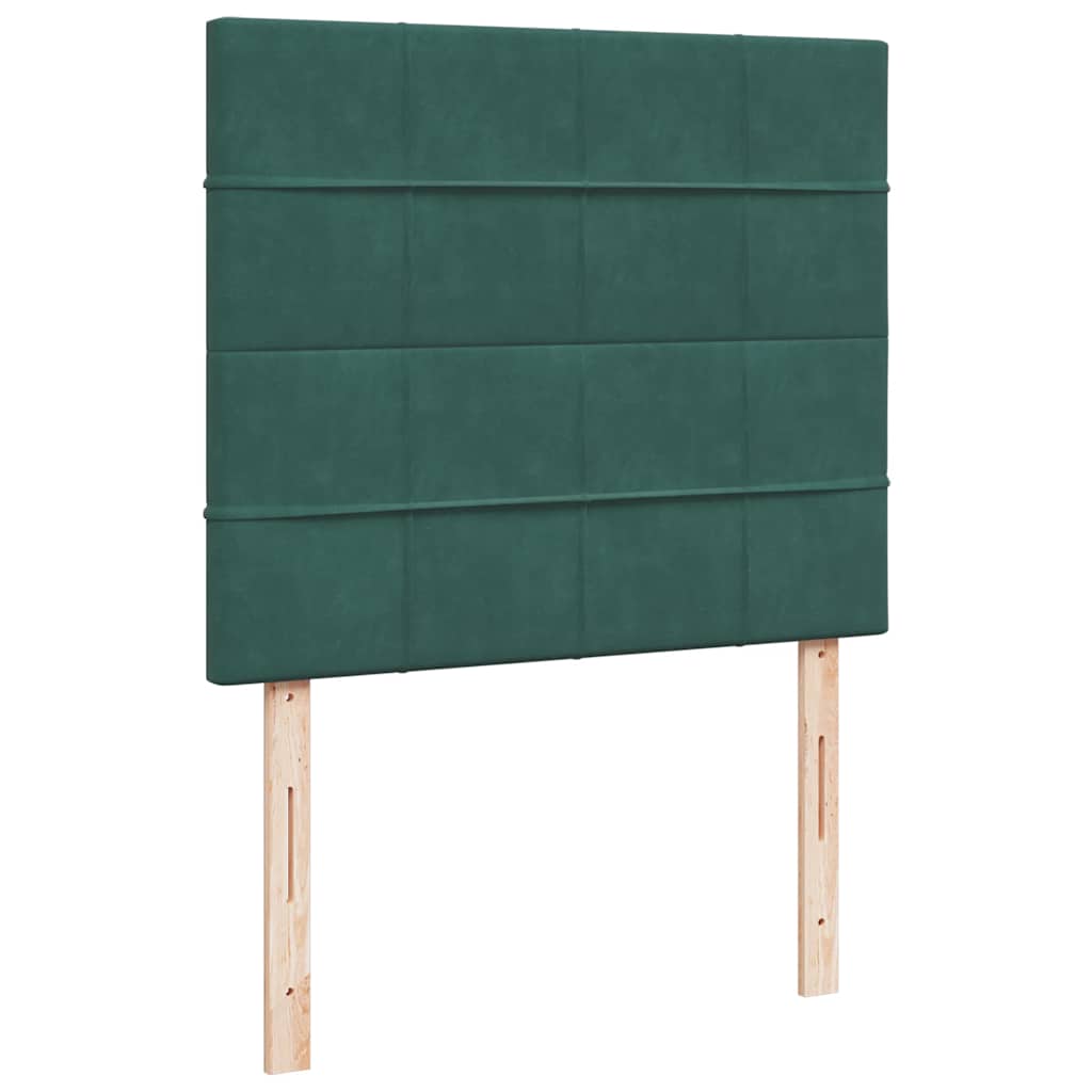 Giroletto a Molle con Materasso Verde Scuro 120x200 cm Velluto 3292313