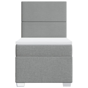 Giroletto a Molle con Materasso Grigio Chiaro 80x200 cm Tessuto 3292608