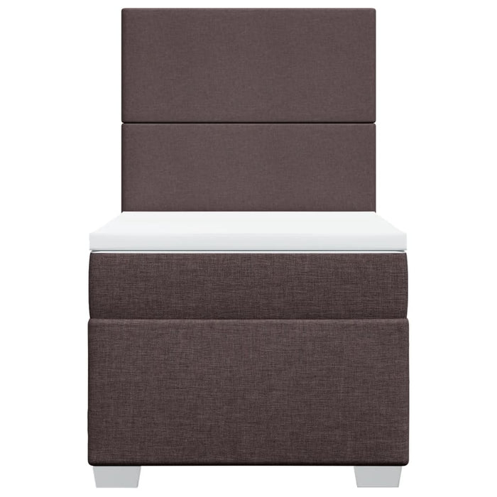 Giroletto a Molle con Materasso Marrone Scuro 80x200 cm Tessuto 3292611