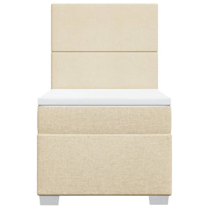 Giroletto a Molle con Materasso Crema 80x200 cm inTessuto