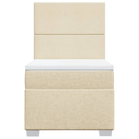 Giroletto a Molle con Materasso Crema 80x200 cm inTessuto 3292613