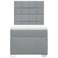 vidaXL Giroletto a Molle con Materasso Grigio Chiaro 80x200 cm Tessuto