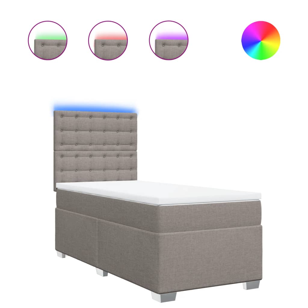 Giroletto a Molle con Materasso Tortora 80x200 cm inTessuto 3292633