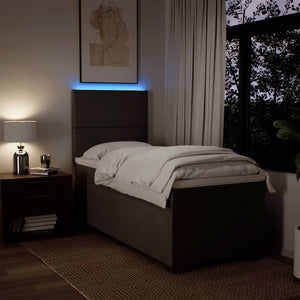 vidaXL Giroletto a Molle con Materasso Grigio Chiaro 90x190 cm Tessuto