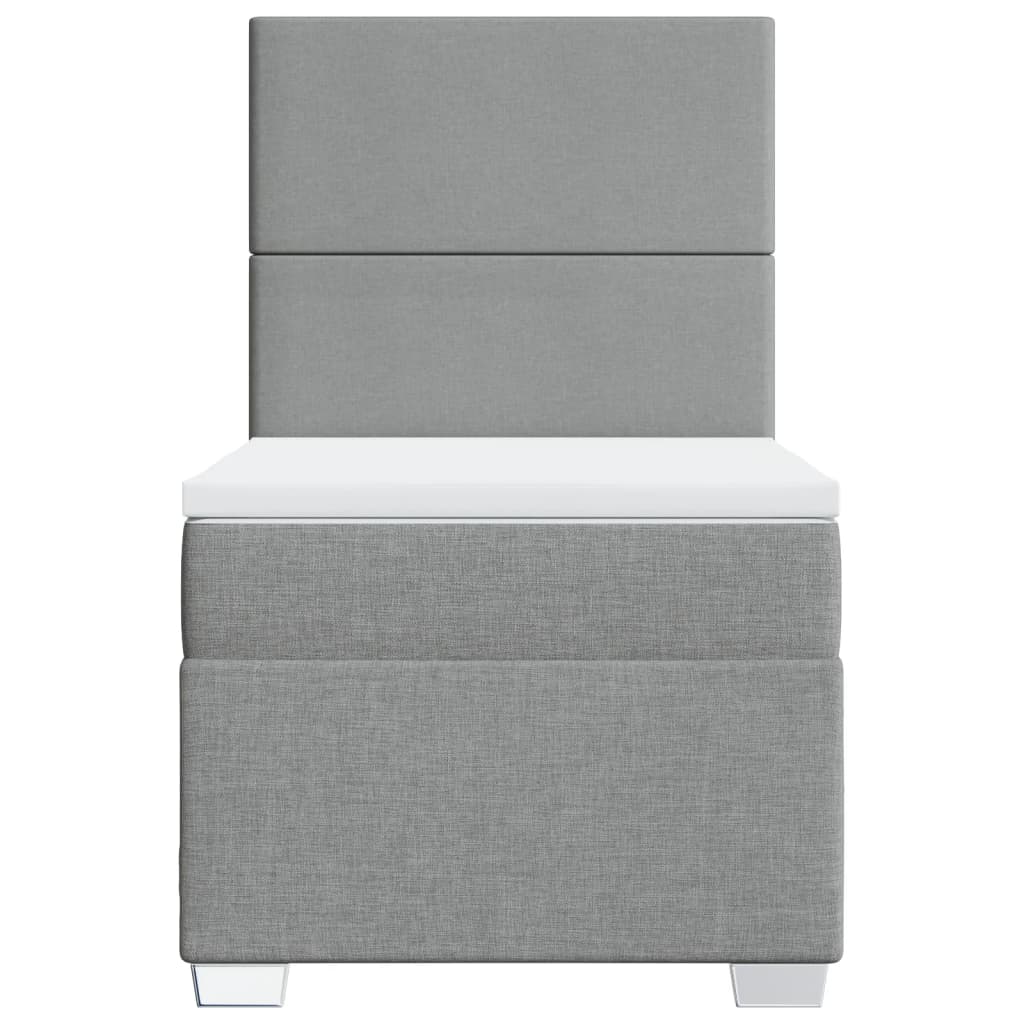 Giroletto a Molle con Materasso Grigio Chiaro 90x190 cm Tessuto 3292636