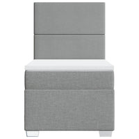 Giroletto a Molle con Materasso Grigio Chiaro 90x190 cm Tessuto 3292636